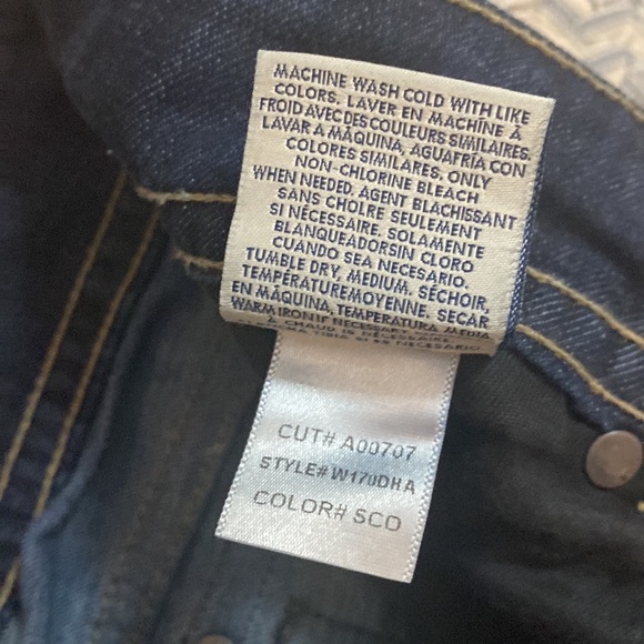 Hudson dark denim bootcut jeans, low rise, size 27 - Picture 7 of 7